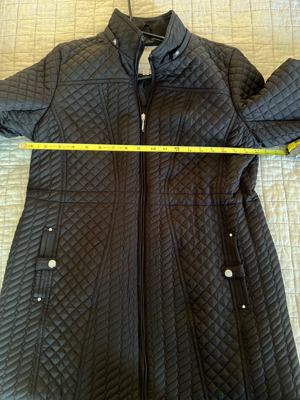 Black Quilted Jacket L - Picture 9 of 13